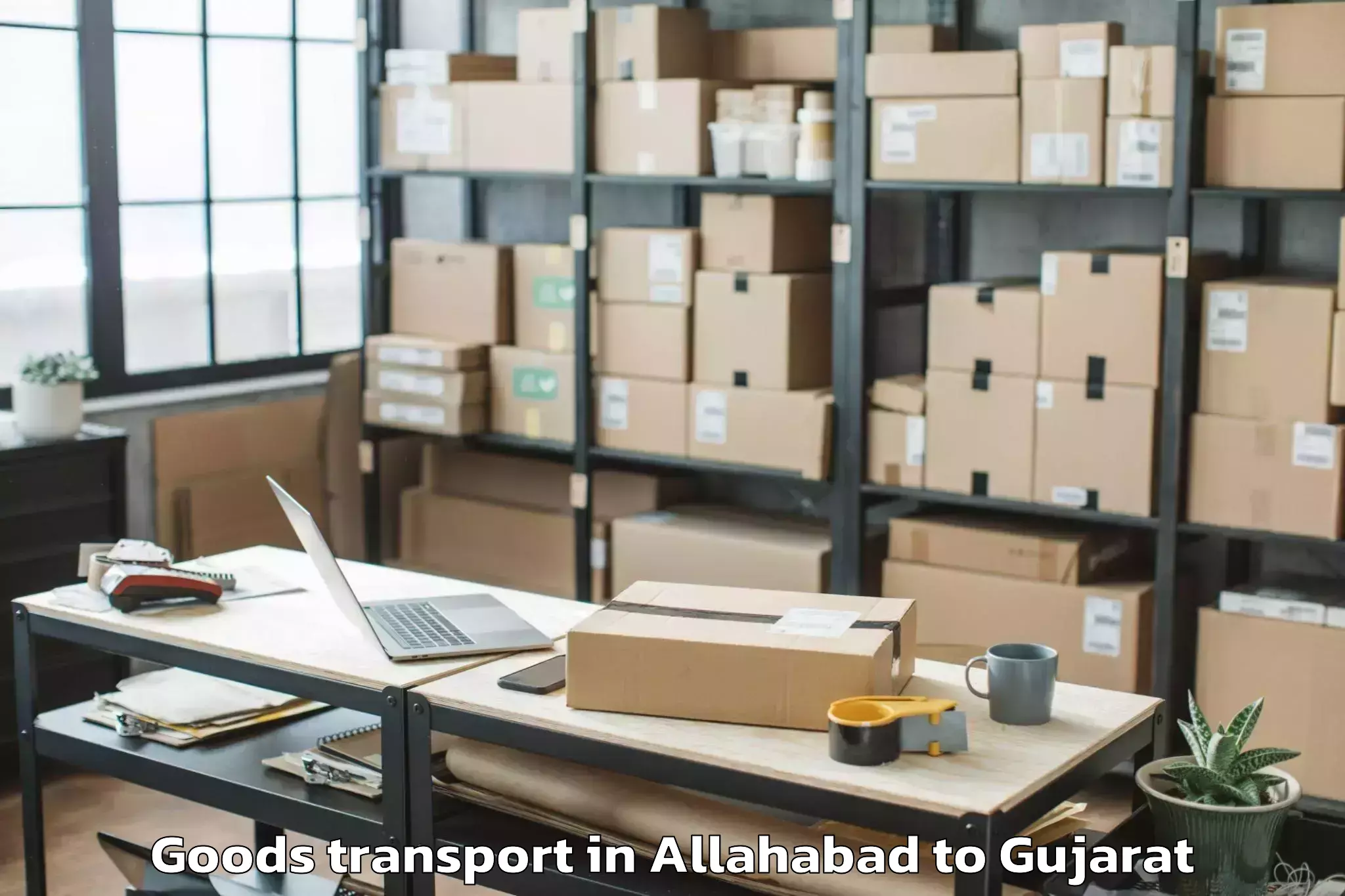 Allahabad to Marwadi University Rajkot Goods Transport